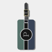 Monogramm Erstmaliges Berufliches Modern Chic Trav Gepäckanhänger (Vorderseite vertikal)