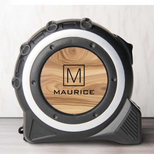 Monogramm-Erstmaligkeit und Name des eleganten Hol Maßband