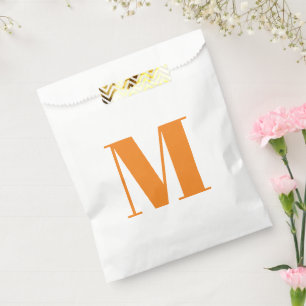 Monogramm Erstorange weiß anpassen Geschenktütchen