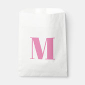 Monogramm Erstpinke weiß anpassen Geschenktütchen (Vorderseite)