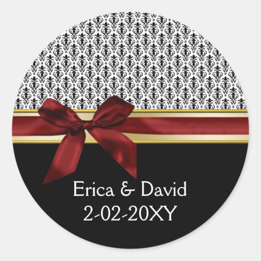 Monogramm-Etikett Runder Aufkleber (Vorderseite)