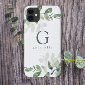 Monogramm Eukalyptus Botanik iPhone Hülle