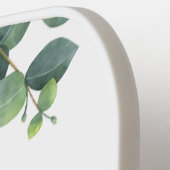 Monogramm Eukalyptus Botanischer Anfangsname Pickleball Schläger (Linke Seite)