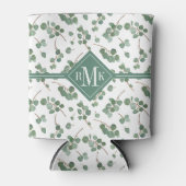 Monogramm | Eukalyptus Silver Dollar Tree Foliage Dosenkühler (Vorderseite)