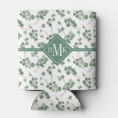Monogramm | Eukalyptus Silver Dollar Tree Foliage Dosenkühler (Rückseite)