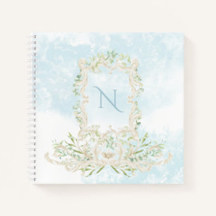 Monogramm Eukalyptus Vintage Rahmen Notizblock
