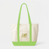 Monogramm extravagant zwei Töne Tasche. Monogramm  Tragetasche (Vorne)