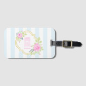 Monogramm Extravaganter Gepäckanhänger mit Visiten (Vorderseite (Horizontal))