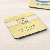 Monogramm-extravagantes Vintages Getränkeuntersetzer (Linke Seite)