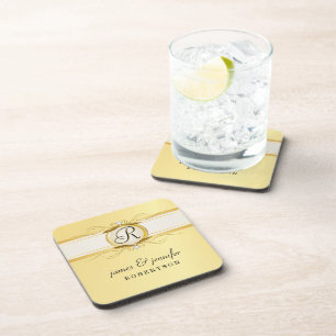 Monogramm-extravagantes Vintages Getränkeuntersetzer