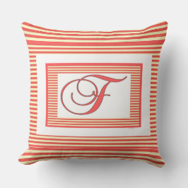 Monogramm F Familienwappen Initial Outdoor Pillow Kissen