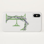 Monogramm F Lavendel Eucalyptus Case-Mate iPhone Hülle (Rückseite (Horizontal))