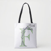 Monogramm F Lavendel Eucalyptus Tasche (Vorderseite)