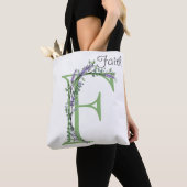 Monogramm F Lavendel Eucalyptus Tasche (Von Nahem)