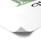 Monogramm F Lavendel-Eukalyptus Poster (Ecke)