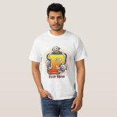Monogramm F Sock Monkey T-Shirt (Vorne ganz)
