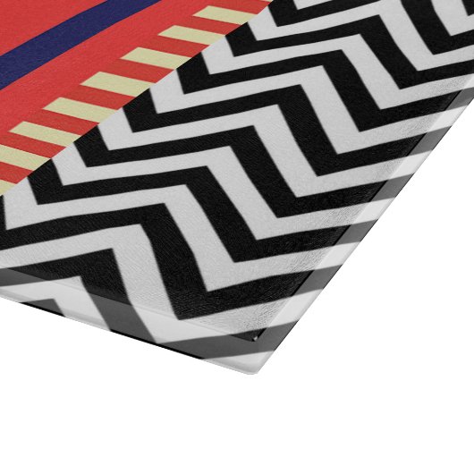 Monogramm F Temperglaster Schneidebrett (Ecke)