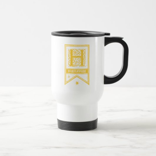Monogramm-Fahne Harry Potters | Hufflepuff Reisebecher (Rechts)