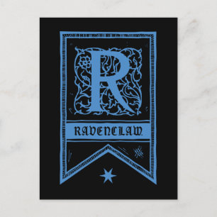 Monogramm-Fahne Harry Potters   Ravenclaw Postkarte