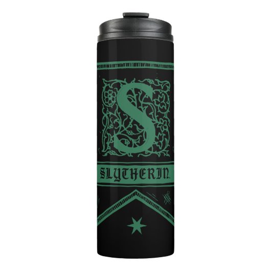 Monogramm-Fahne Harry Potters | Slytherin Thermosbecher (Vorderseite)