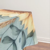 Monogramm Fall Blume und Sonnenblumen Aquarell Tischdecke (Beispiel)