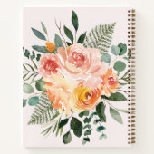 Monogramm Fall Wasserfarbe Rustikales rosa zu tun  Notizblock (Rückseite)