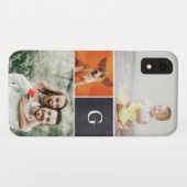Monogramm-Familie für einfache Fotolollage Case-Mate iPhone Hülle (Rückseite (Horizontal))
