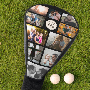 Monogramm Familienfoto Collage Cool Trendy Sport Golf Headcover