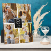 Monogramm-Familienfoto-Collage-Homedekoration Fotoplatte (Seite)