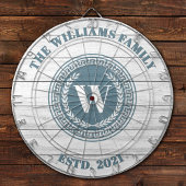 Monogramm Familienname Vintages Wappen Dartscheibe