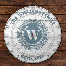 Monogramm Familienname Vintages Wappen Dartscheibe