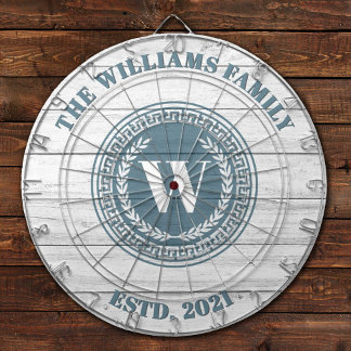 Monogramm Familienname Vintages Wappen Dartscheibe