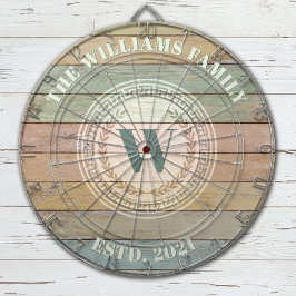 Monogramm Familienname Vintages Wappen Dartscheibe