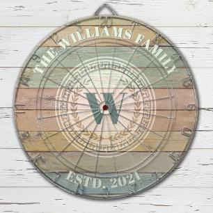 Monogramm Familienname Vintages Wappen Dartscheibe