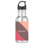 Monogramm-FarbbLOCK Edelstahlflasche (Vorderseite)