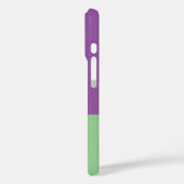 Monogramm Farbblock Lila und Minusgrün Case-Mate iPhone Hülle (Rückseite / Links)