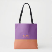 Monogramm-Farbblock-Tasche Purple & Orange Tasche (Vorderseite)