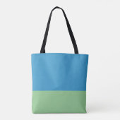 Monogramm-Farbblock-Tasche Sky Blue & Grün Tasche (Rückseite)