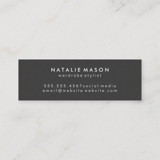 Monogramm-Farben Mini Visitenkarte (Rückseite)