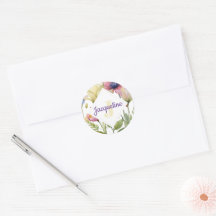 Monogramm farbenfrohe wilde Blume illustriert