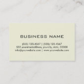 Monogramm Farbhintergrund Beige Visitenkarte (Rückseite)