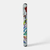 Monogramm Farbig  iPhone 15 Hülle (Linke Seite)