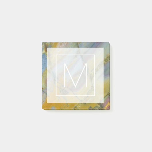 Monogramm | Farbige Crayola-Jasper Post-it Klebezettel (Vorderseite)