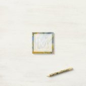 Monogramm | Farbige Crayola-Jasper Post-it Klebezettel (Auf Schreibtisch)