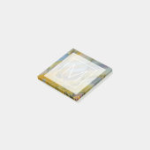 Monogramm | Farbige Crayola-Jasper Post-it Klebezettel (angewinkelt)