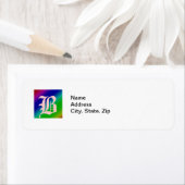 Monogramm farbige Diagonale Streifen und Blume (Insitu)