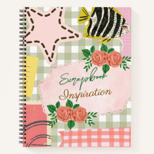 Monogramm farbige gürtelige Scrapbook-Inspiration  Notizblock