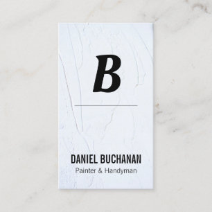 Monogramm   Farbige Textur   Painter Handyman Visitenkarte