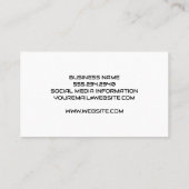 Monogramm | Farbiger digitaler Hintergrund Visitenkarte (Rückseite)