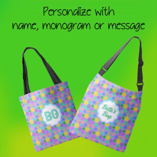 Monogramm farbiges Pickleball Edelstahlflasche